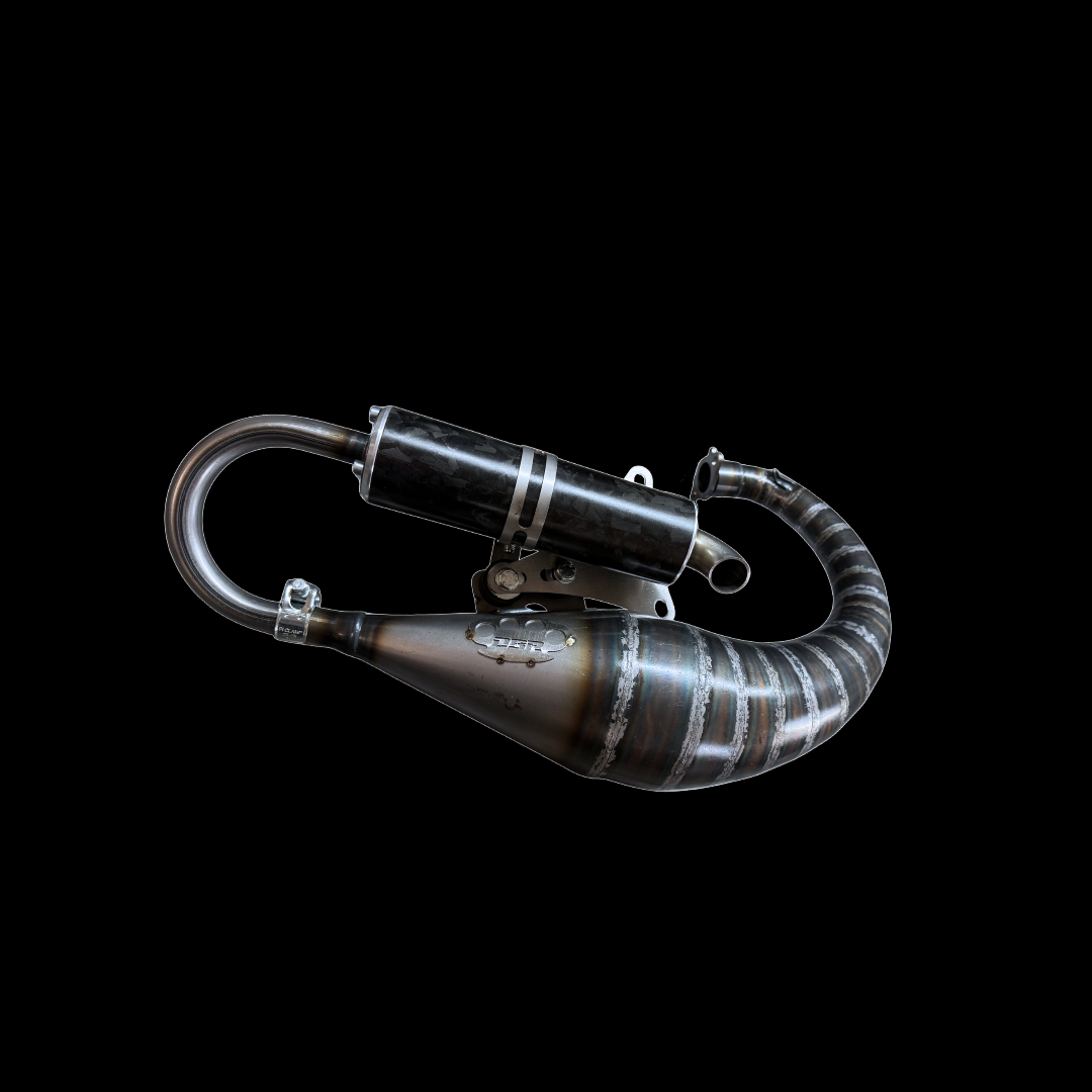 Marmitta DBR Minarelli Verticale Trofeo - MBK Booster Spirit, Next Generation e Stunt - Yamaha Zuma e Slider - DBR Factory