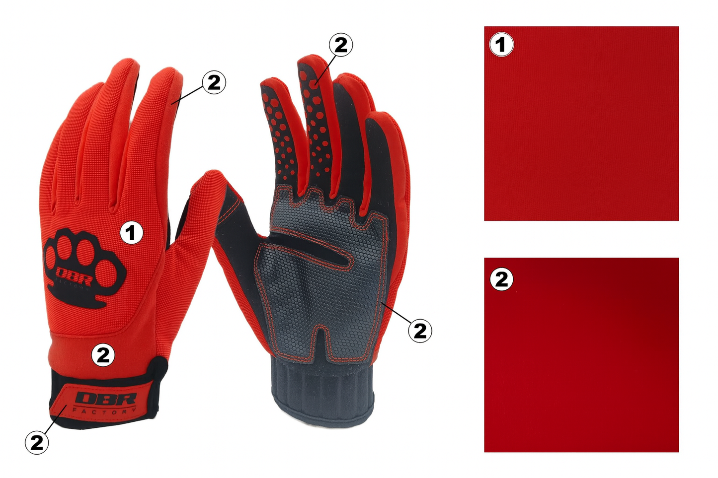 DBR Winter Touch Pro - قفازات دراجات نارية شتوية من النيوبرين