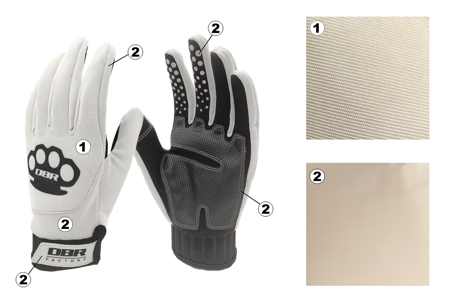 DBR Winter Touch Pro - قفازات دراجات نارية شتوية من النيوبرين