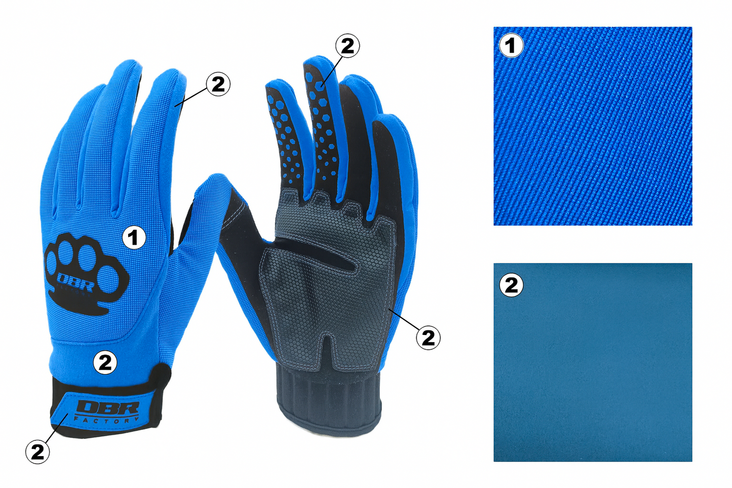 DBR Winter Touch Pro - قفازات دراجات نارية شتوية من النيوبرين