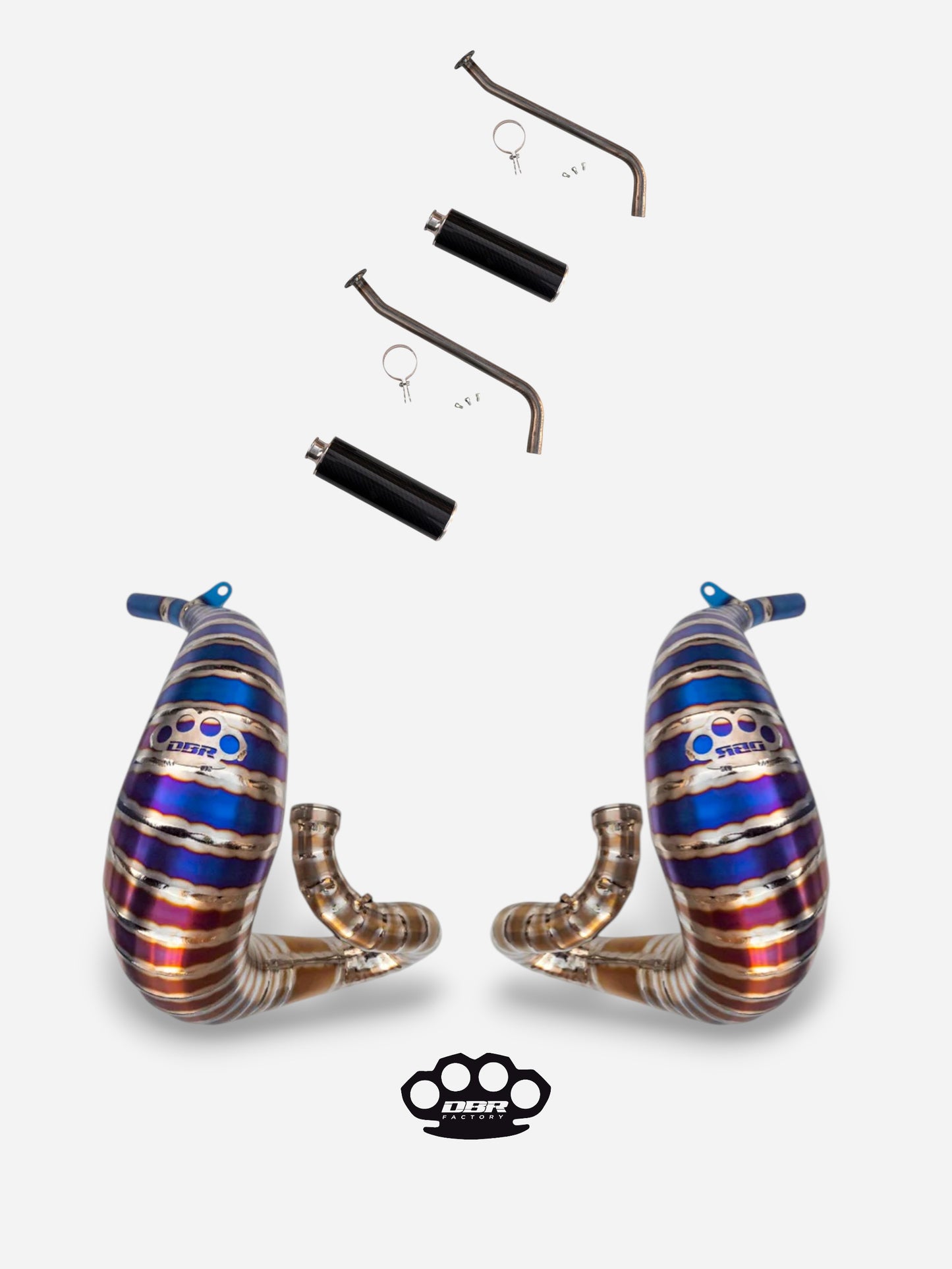 DBR عادم كامل من التيتانيوم لـ YAMAHA BANSHEE 350CC ATV 1988–2009