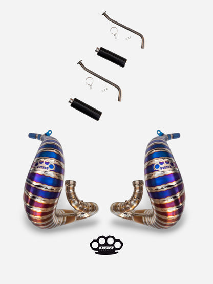 DBR عادم كامل من التيتانيوم لـ YAMAHA BANSHEE 350CC ATV 1988–2009