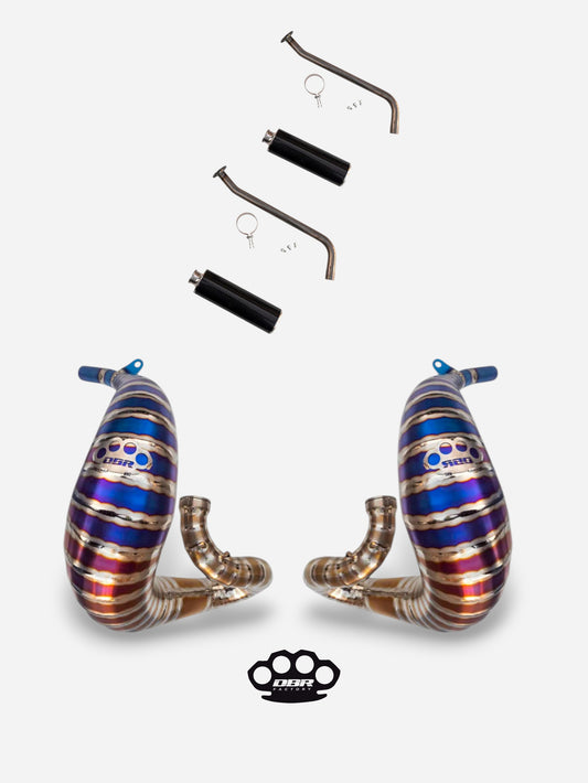 DBR عادم كامل من التيتانيوم لـ YAMAHA BANSHEE 350CC ATV 1988–2009