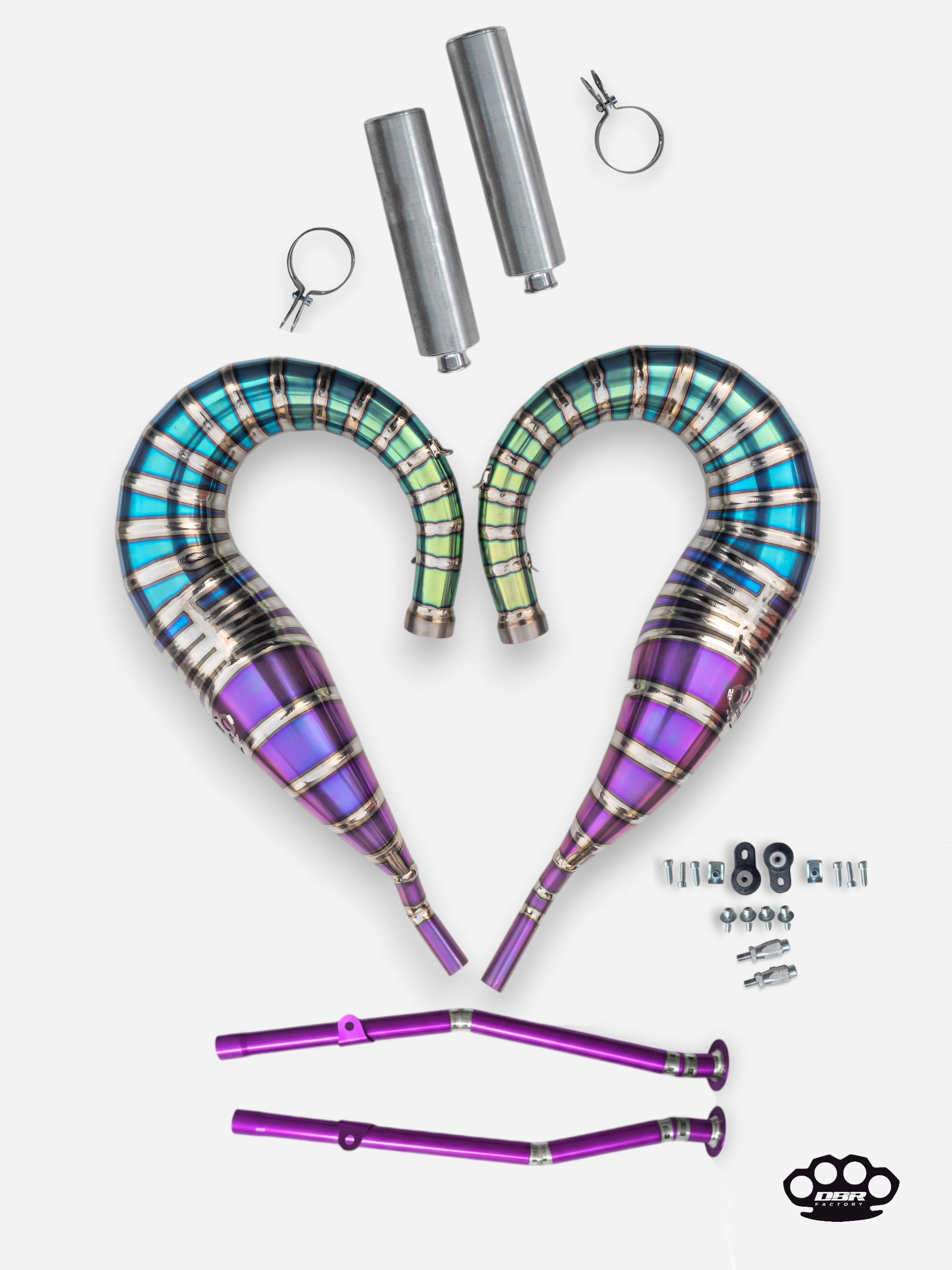 DBR Complete Titanium Exhaust for YAMAHA BANSHEE 350cc to 470cc ATV 1988–2009