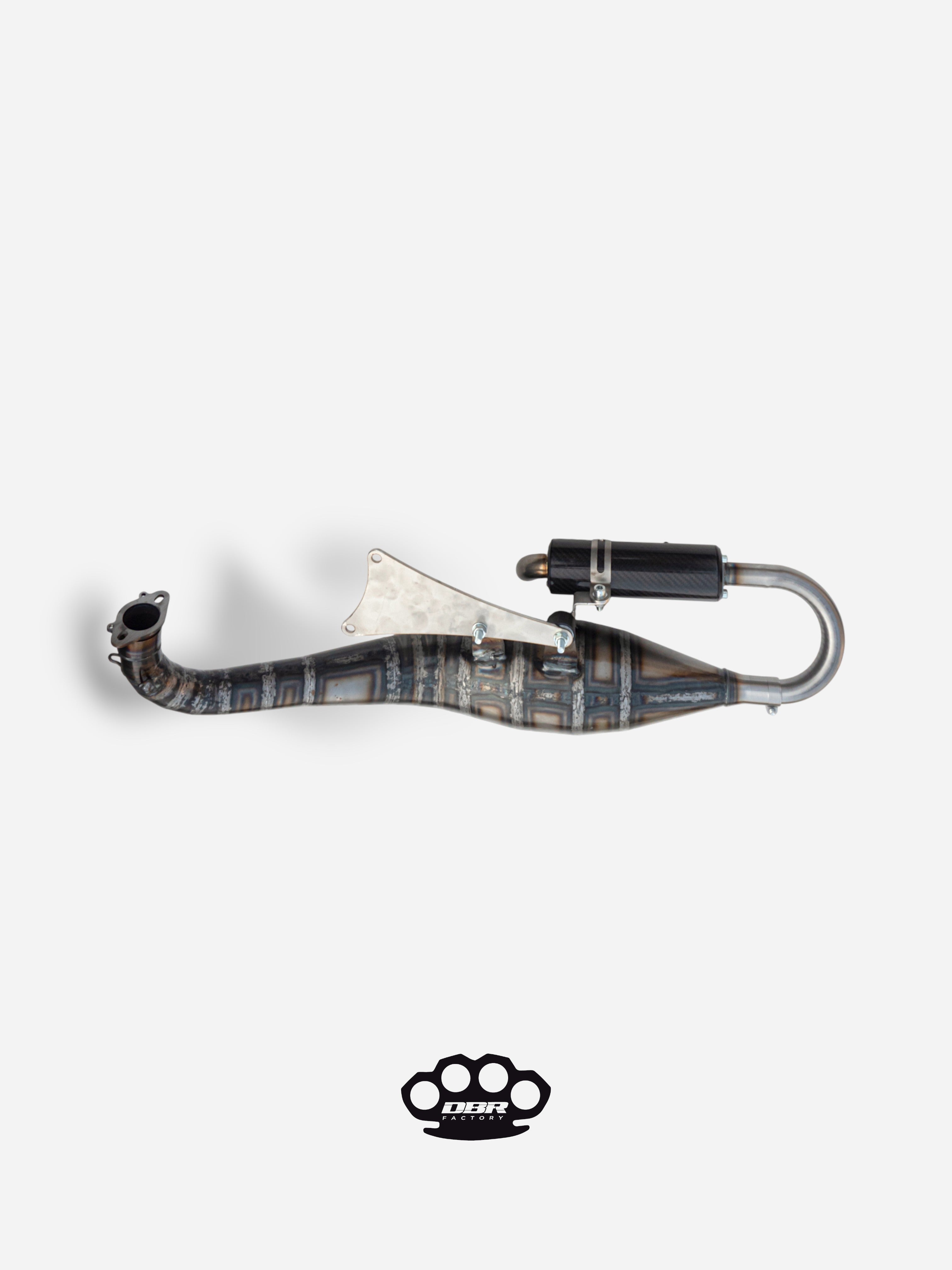 Marmitta DBR Minarelli Orizzontale - Scarico Over Trofeo 90-100cc - DBR Factory