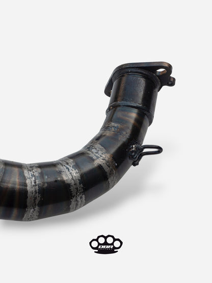 DBR Minarelli Horizontal Exhaust - Over Trofeo 90-100cc Exhaust