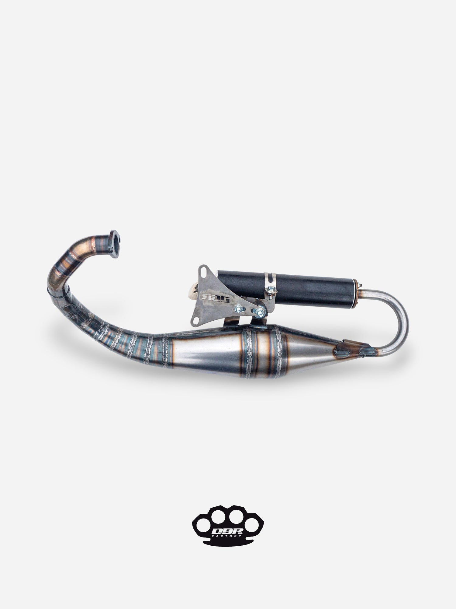 Marmitta DBR Minarelli Verticale Base - MBK Booster Spirit, Next Generation e Stunt - Yamaha Zuma e Slider - DBR Factory
