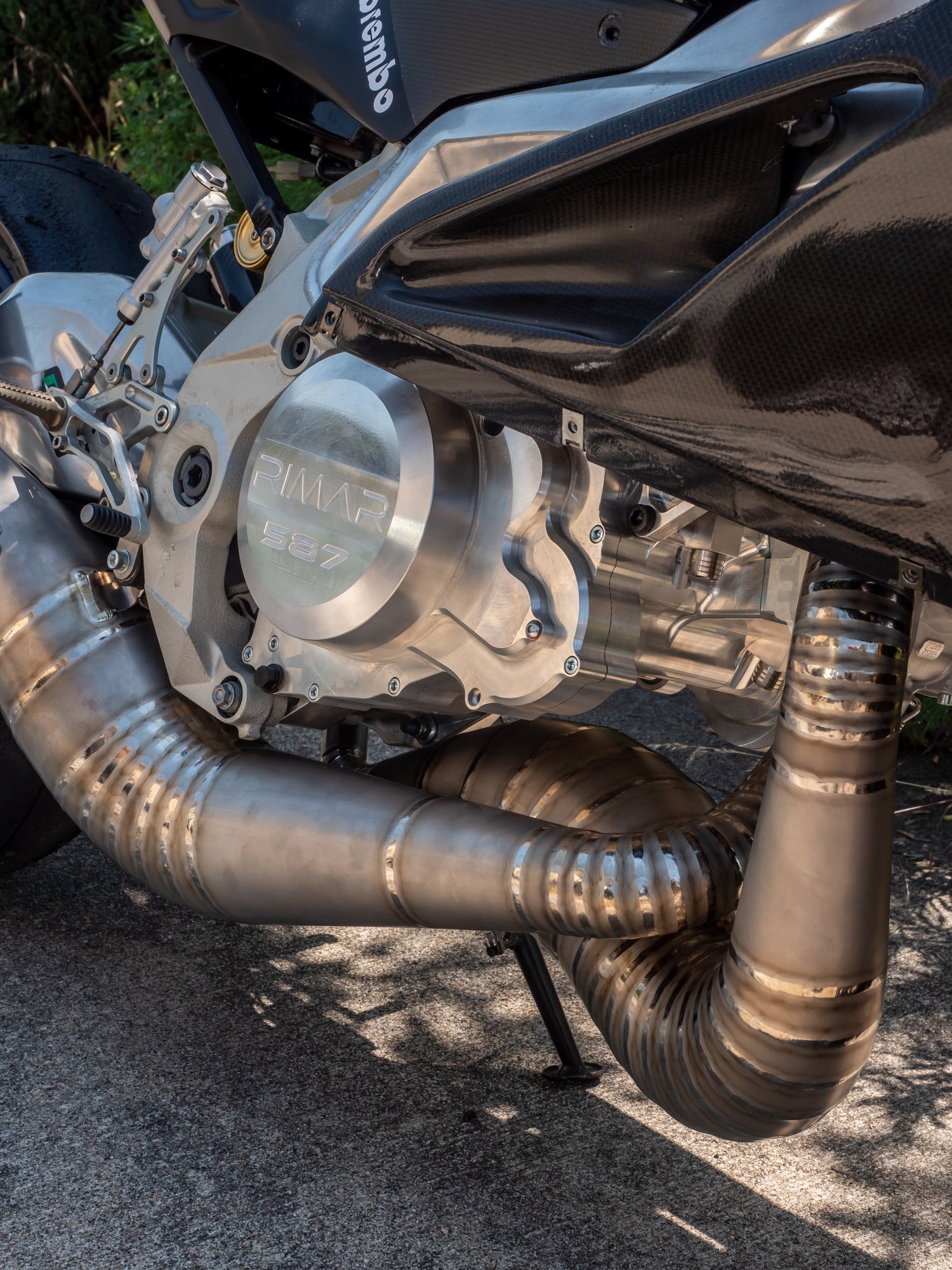 DBR عادم من التيتانيوم لـ RIMAR MOTORS 587/500cc مع كاتم صوت Twill