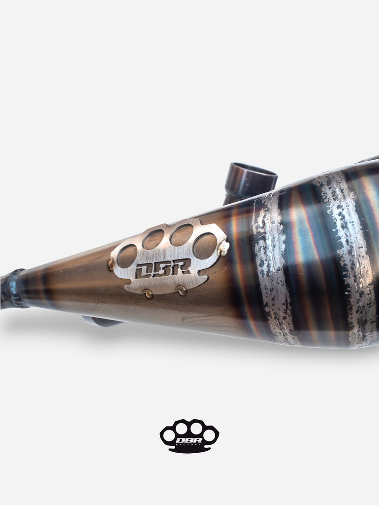 DBR Classic Moped Exhaust - Integrated Silencer Vespa and Gilera