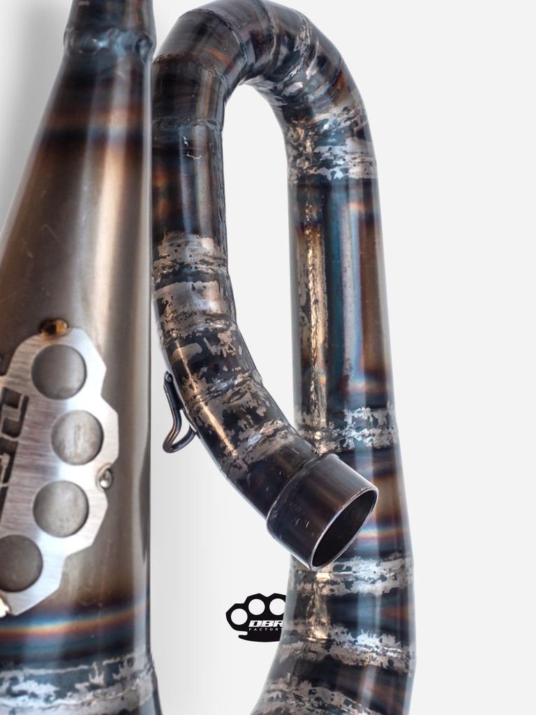 DBR Classic Moped Exhaust - Integrated Silencer Vespa and Gilera