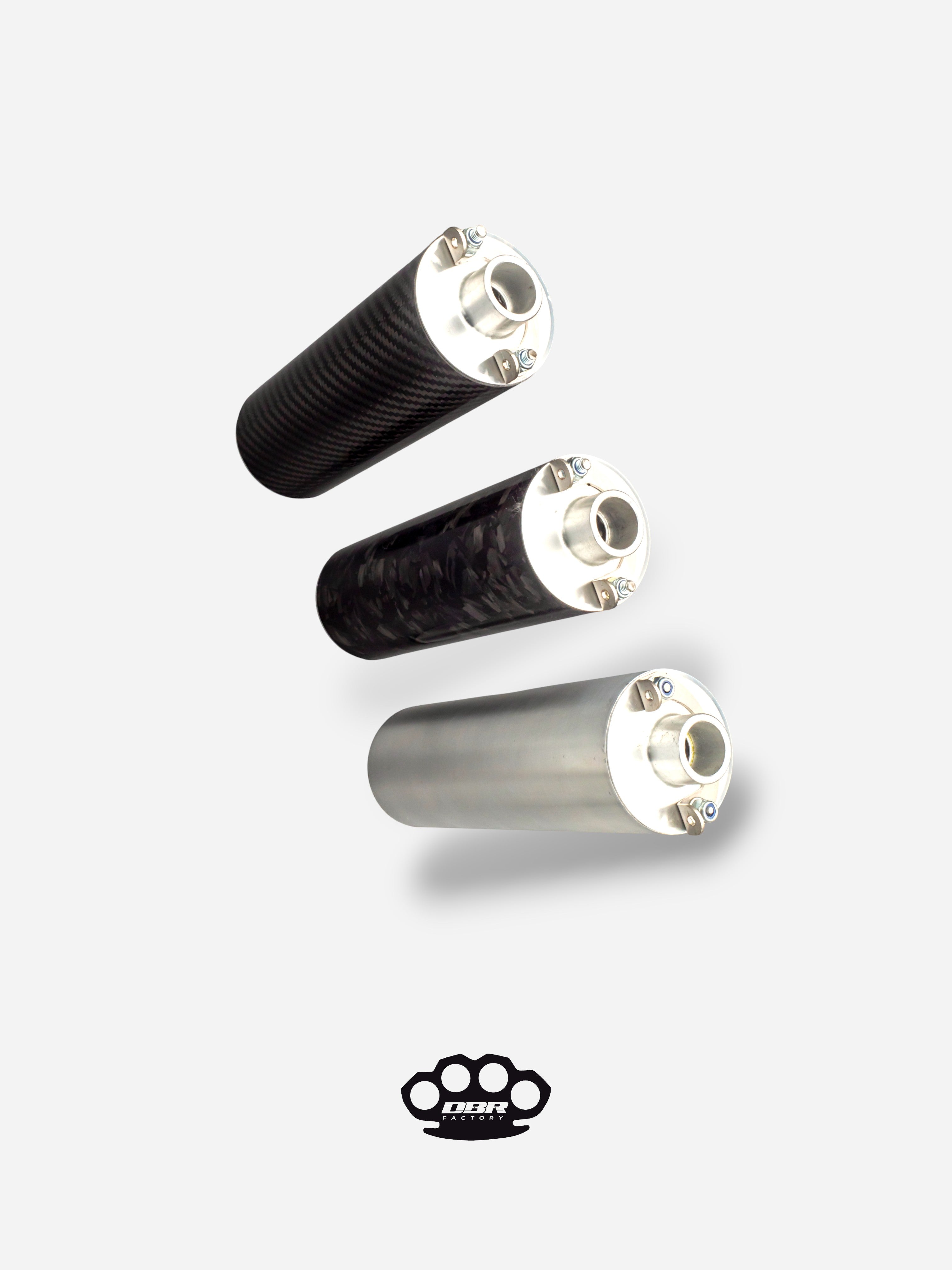 دي بي آر كاتم صوت عالمي للدراجات النارية 150 مم و190 مم - قطر 19 مم و20 مم