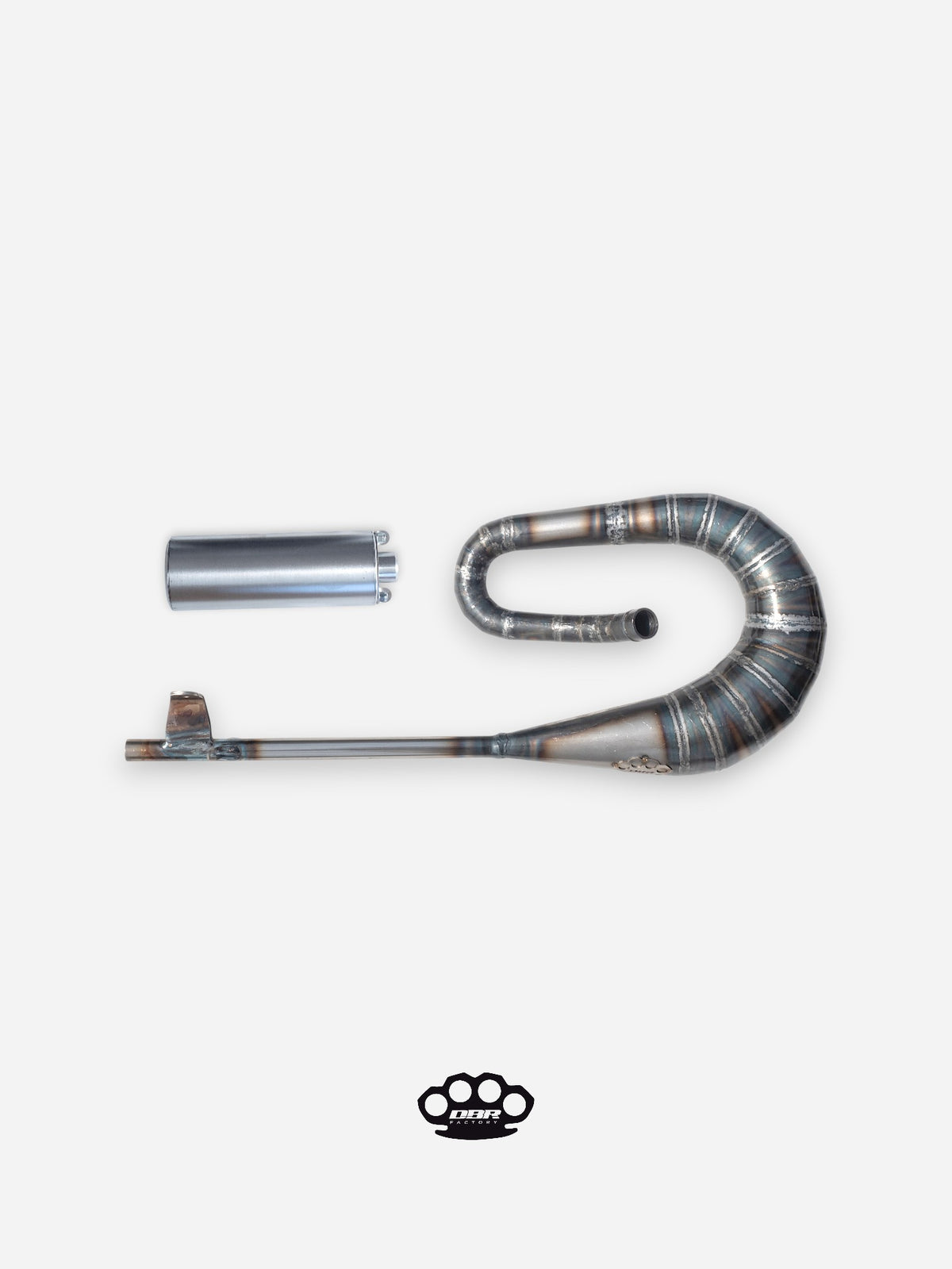 DBR Classic Moped Exhaust - Integrated Silencer Vespa and Gilera