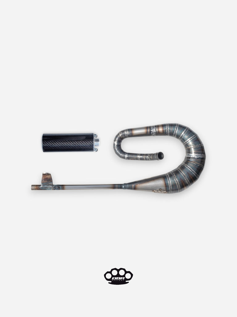 DBR Classic Moped Exhaust - Integrated Silencer Vespa and Gilera