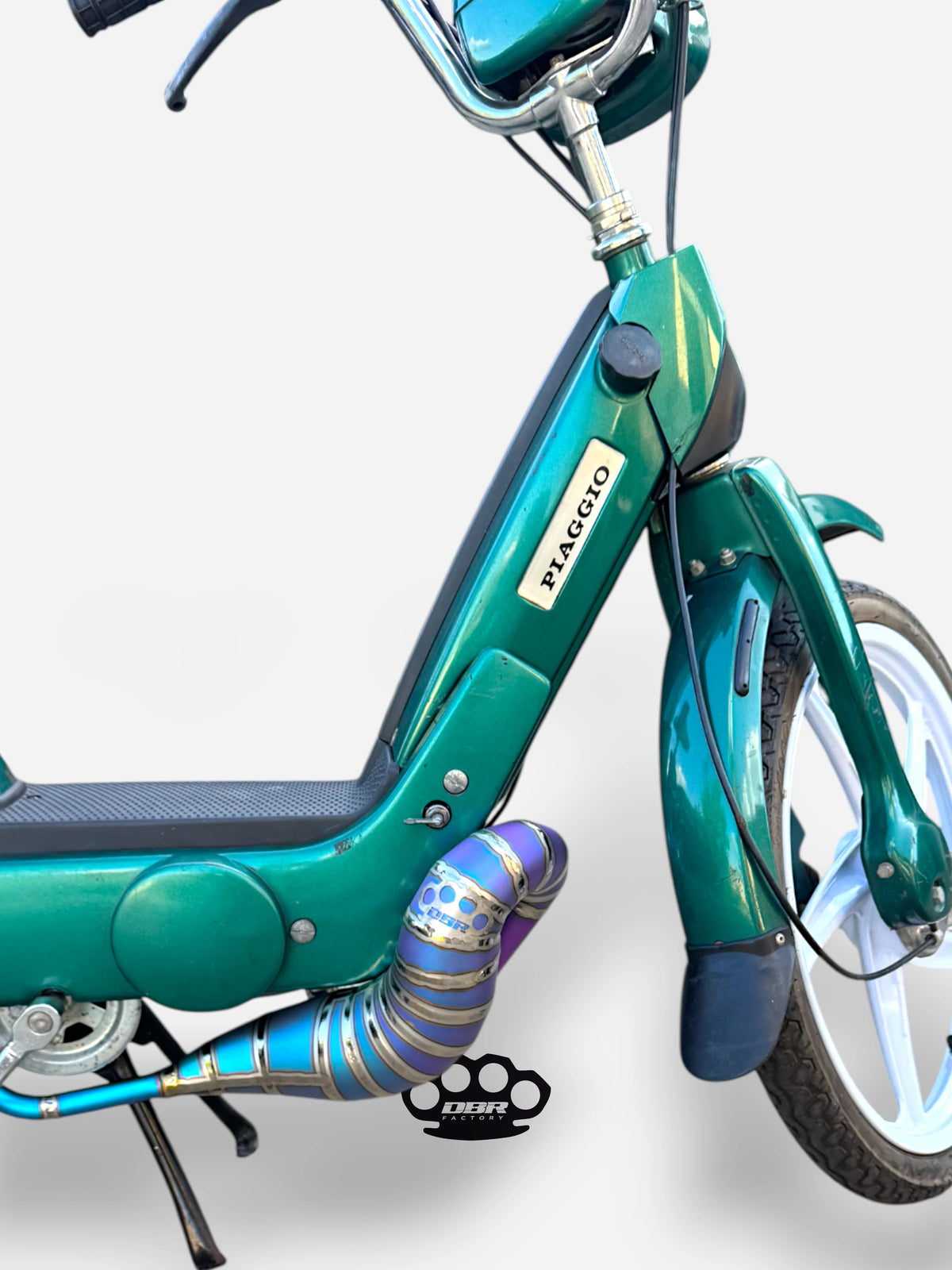 DBR Marmitta Titanio Wyvern - Piaggio Ciao e Bravo (Slitta Originale) - Vista 9