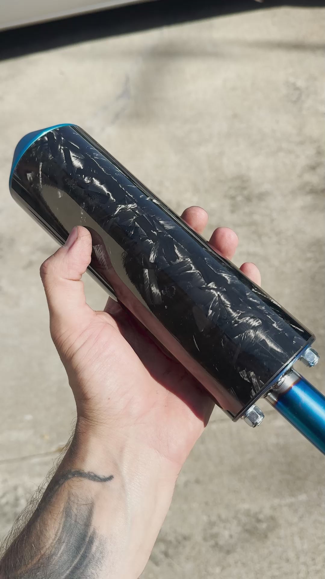 Complete Exhaust DBR Off-Road Full Titanium Blue - TM FI SMR 125cc 2020/2025