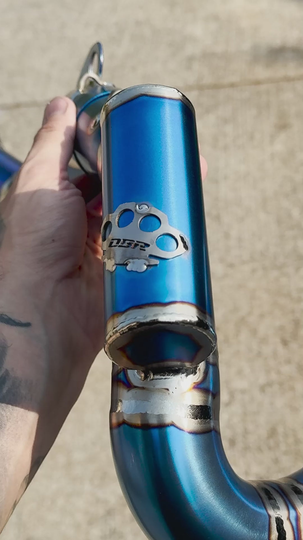 DBR 4T Titanium Exhaust Manifold + Powerbomb - KTM: EXC-F 450 (2017-2019), Husqvarna: 450 FE (2017-2019)