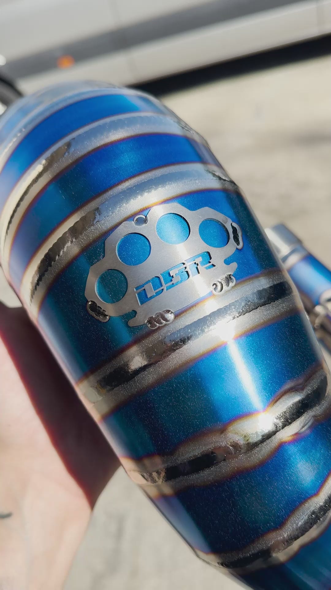 Complete Exhaust DBR Off-Road Full Titanium Blue - TM FI SMR 125cc 2020/2025