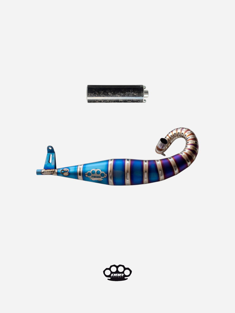 DBR GP04 Multicolor Titanium Exhaust - Vespa and Gilera Moped