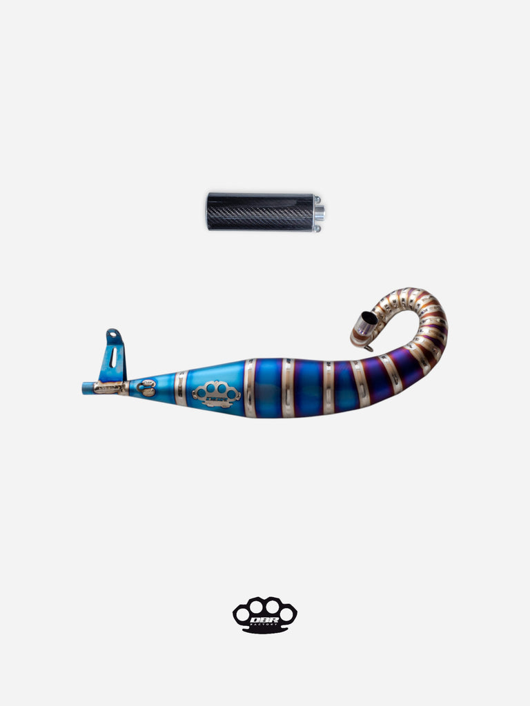 DBR GP04 Multicolor Titanium Exhaust - Vespa and Gilera Moped
