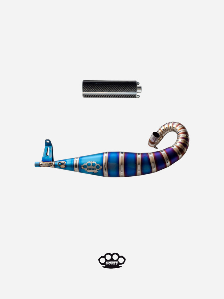 DBR GP04 Multicolor Titanium Exhaust - Vespa and Gilera Moped