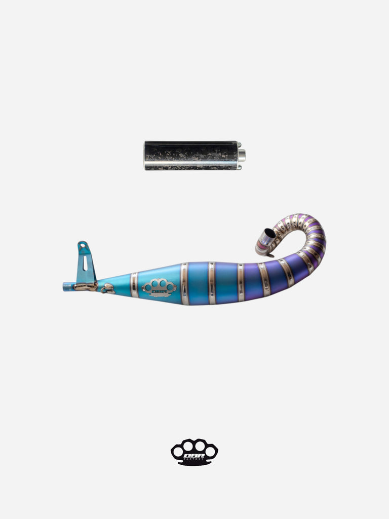 DBR GP04 Multicolor Titanium Exhaust - Vespa and Gilera Moped