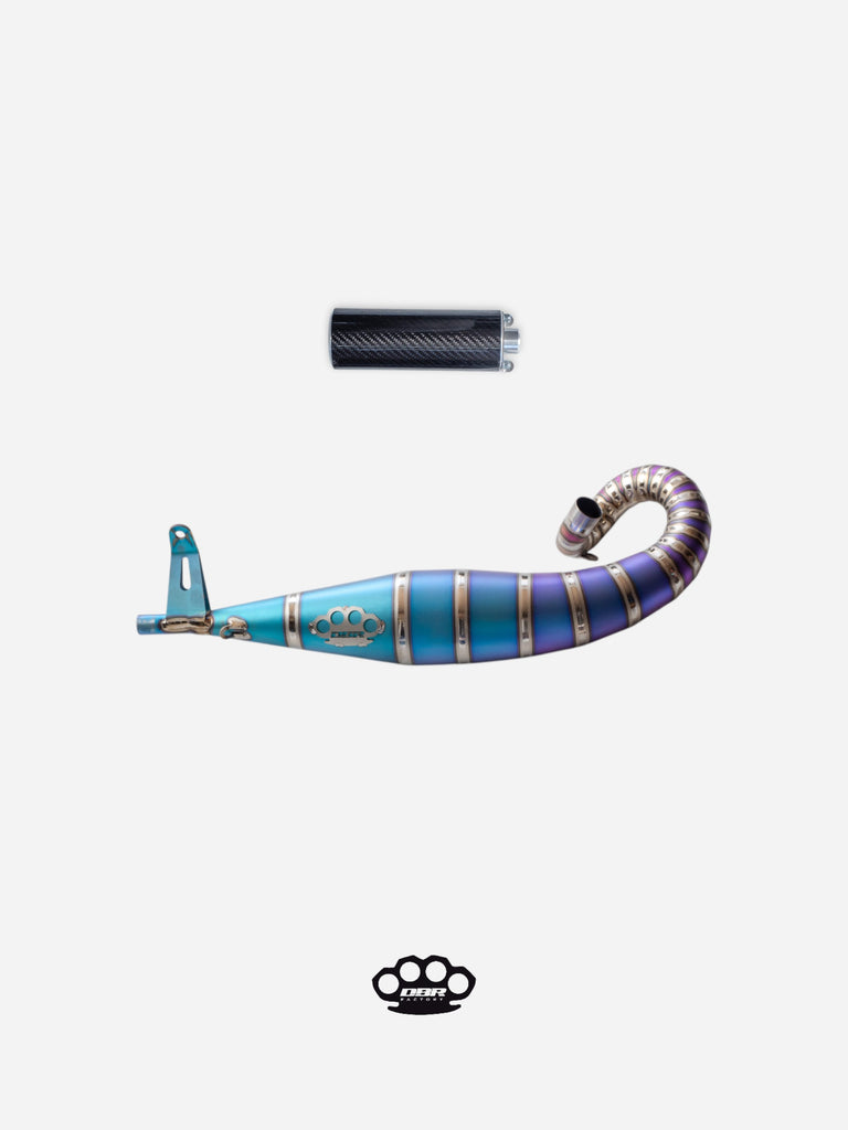 DBR GP04 Multicolor Titanium Exhaust - Vespa and Gilera Moped